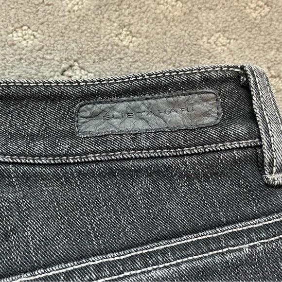 Elie Tahari Adena Relaxed Straight Jeans Black Size 4 - Picture 5 of 6